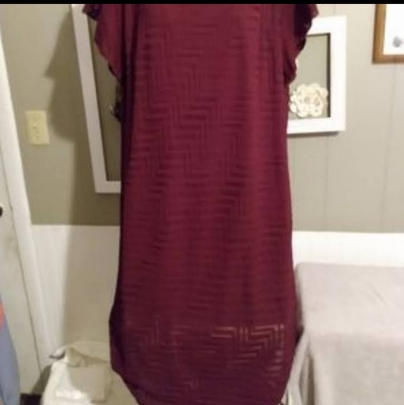 Cato Burgundy Midi Dress Sz 22/24W - Picture 6 of 14